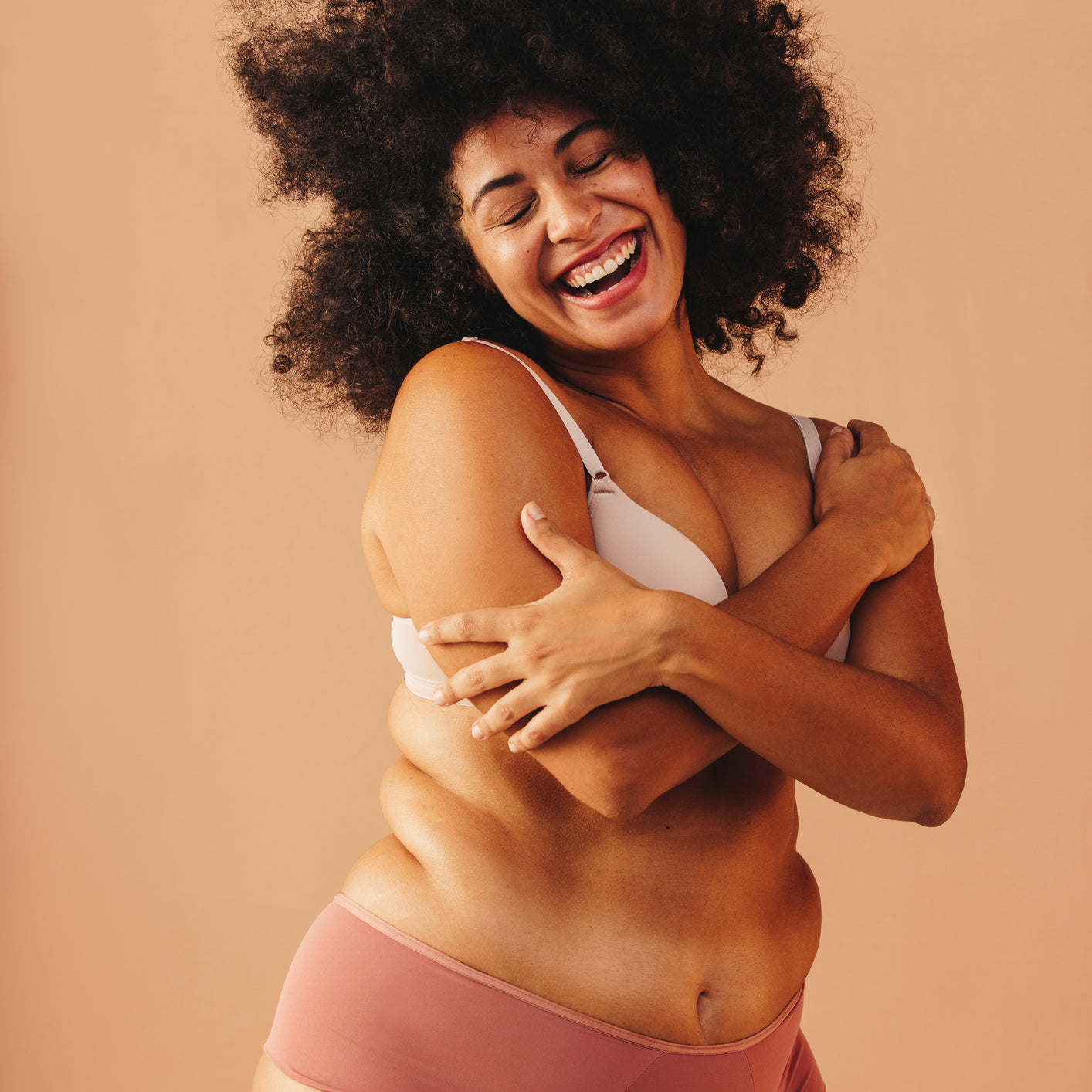 Happy Woman Enjoying Comfort and Freedom in BezBezz Disposable Period Underwear - Leakproof and Soft