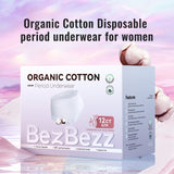S/M (12 Counts)Period Underwear | Organic & Disposable for Heavy Flow Women - BezBezz
