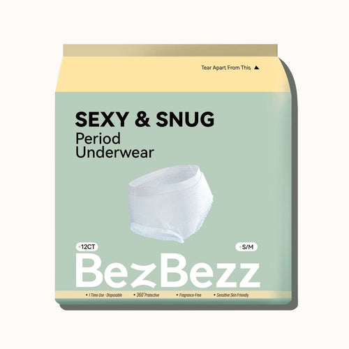 S/M (12 Counts)Period Underwear | Disposable for Heavy Flow Women - BezBezz